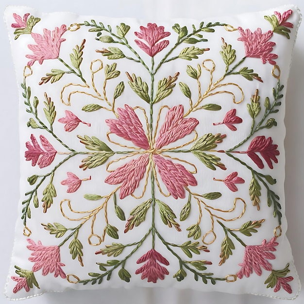 ozdobny haft na poszewce